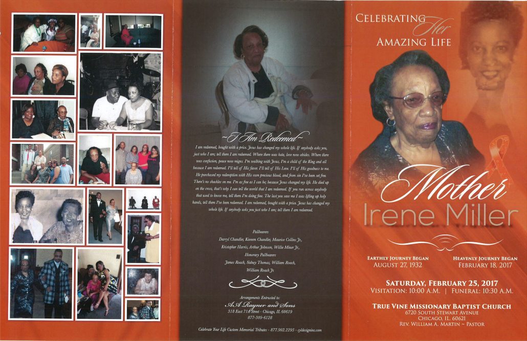 Mother Irene Miller Obituary