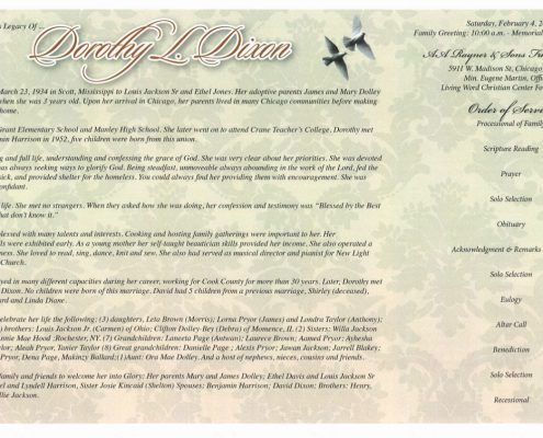 Dorothy L Dixon Obituary