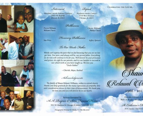 Shaun Relaunt Williams Obituary