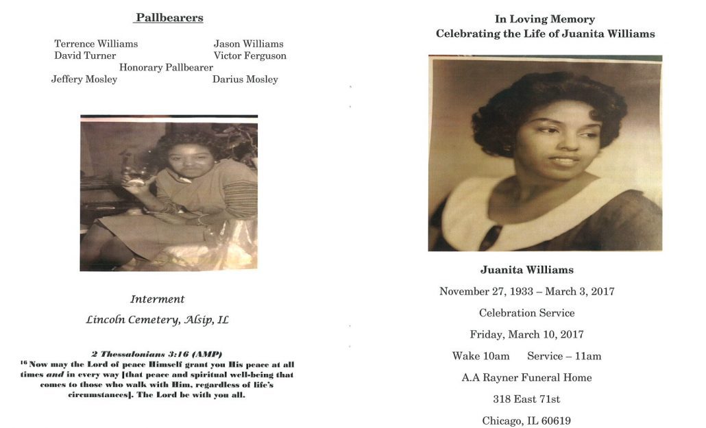 Juanita Williams Obituary