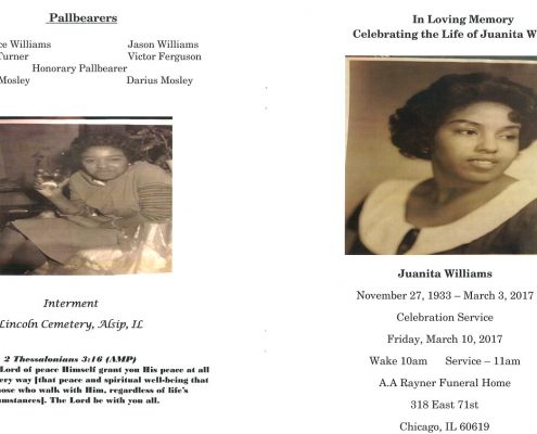 Juanita Williams Obituary