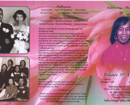 Minnie P Camp Obituary