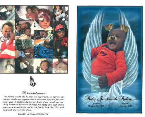 Baby Jerahmiah Robinson Obituary