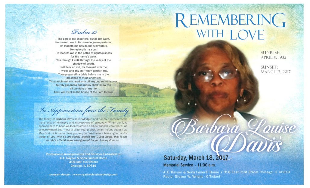 Barbara Louise Davis Obituary
