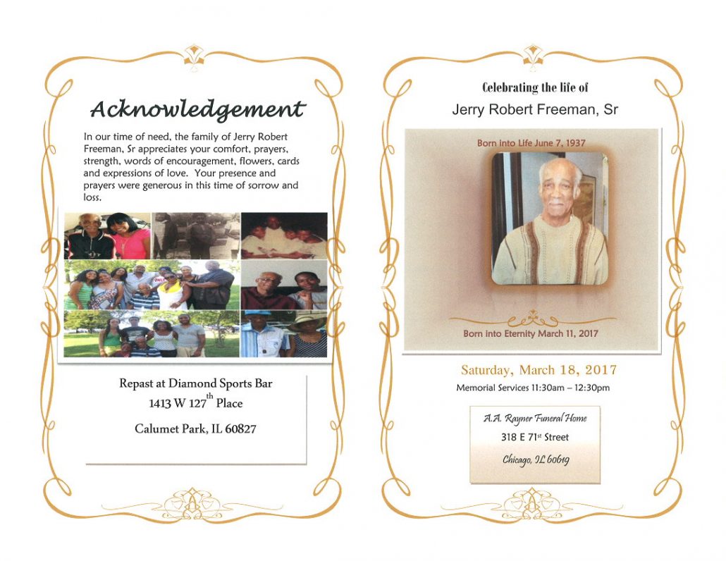 Jerry Robert Freeman Sr Obituary