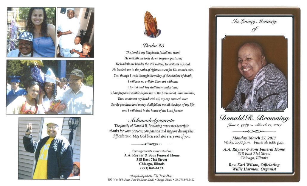 Donald R Browning Obituary