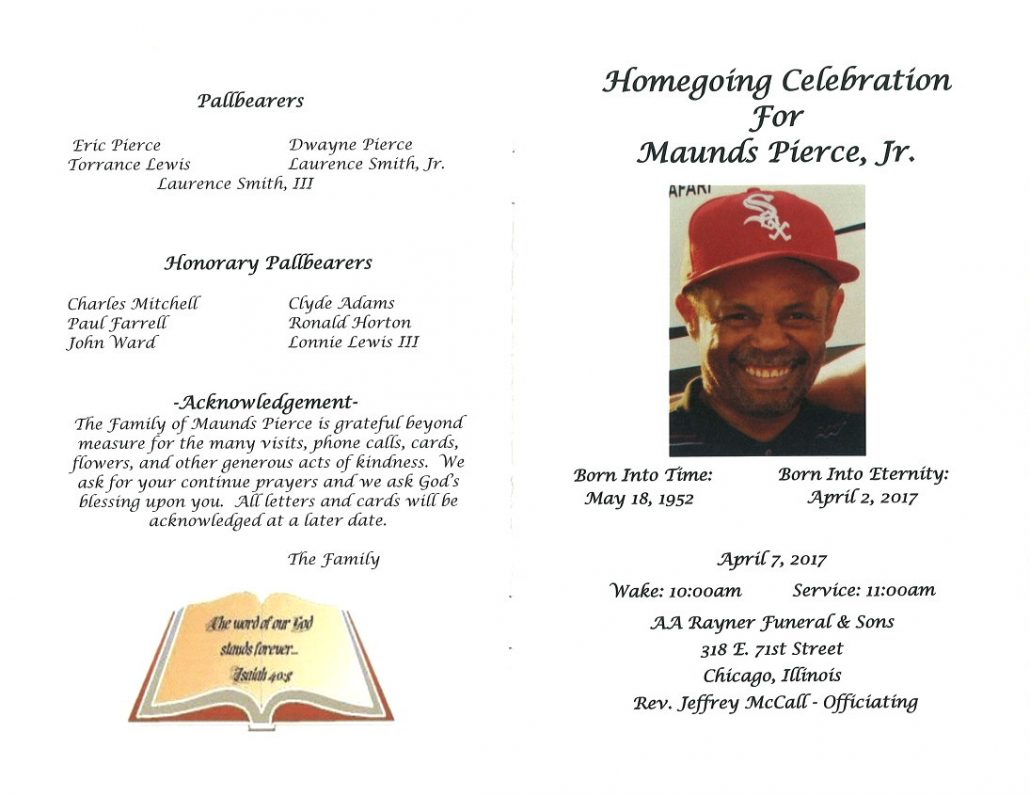 Maunds Pierce Jr Obituary