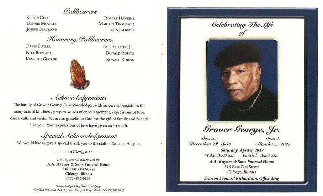 Grover George Jr Obituary