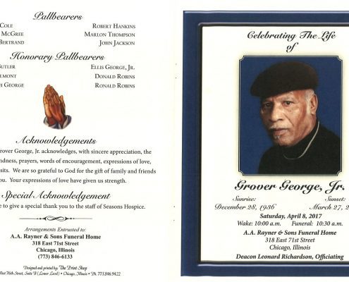 Grover George Jr Obituary
