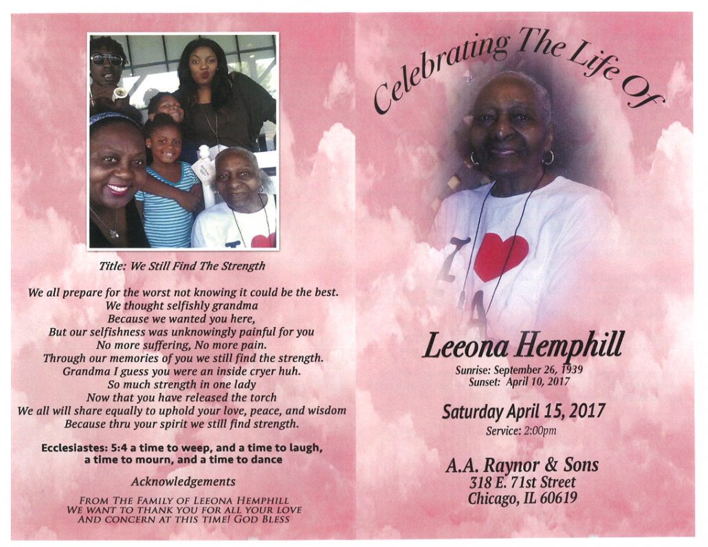 Leeona Hemphill Obituary