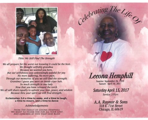 Leeona Hemphill Obituary