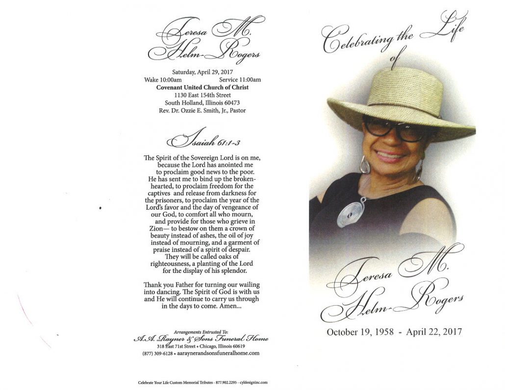 Teresa M Helm Rogers obituary