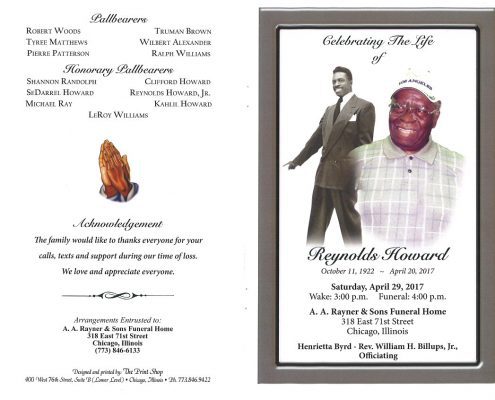 Reynolds Howard Obituary