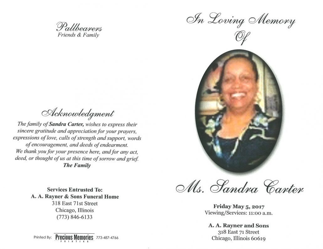Sandra Carter Obituary