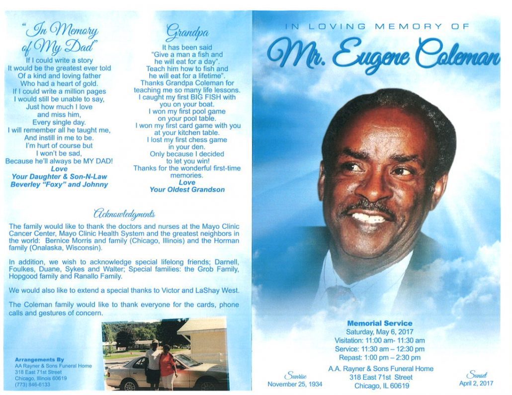 Eugene Coleman Obituary