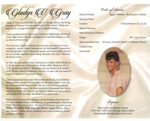 Gladys V Gray Obituary