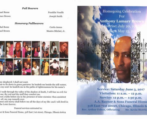 Anthony Lamarr Brown Obituary