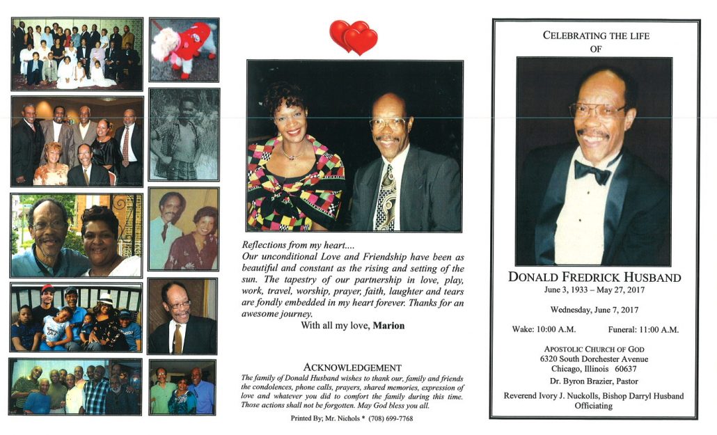 Donald Fredrick Husband Obituary