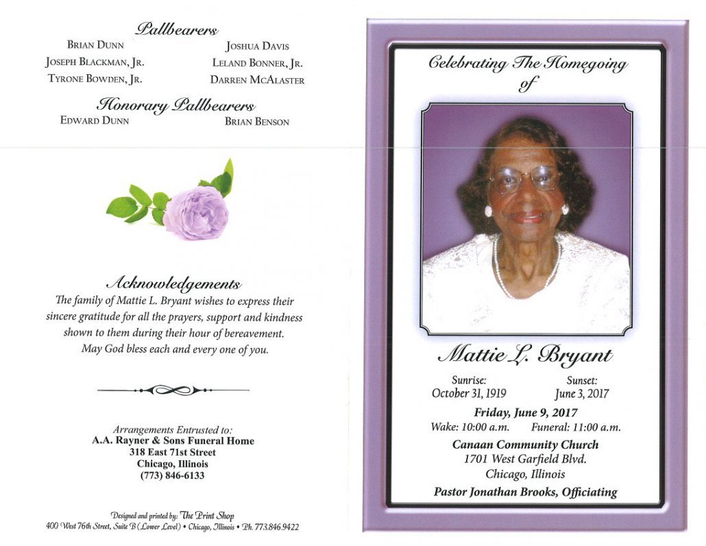 Mattie L Bryant Obituary