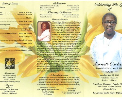 Larnett Carlisle Obituary