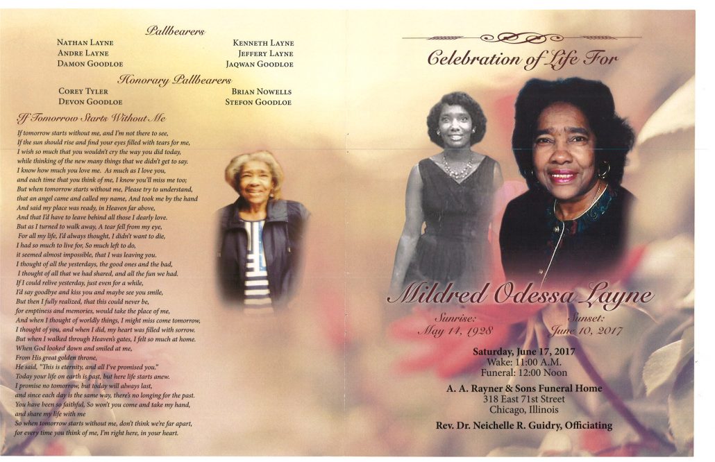 Mildred Odessa Layne Obituary
