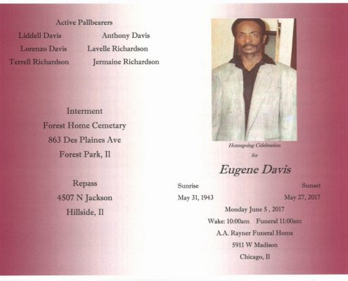 Eugene Davis Obituary