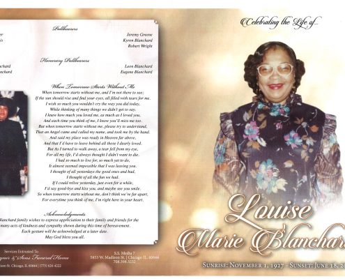 Louise Marie Blanchard Obituary