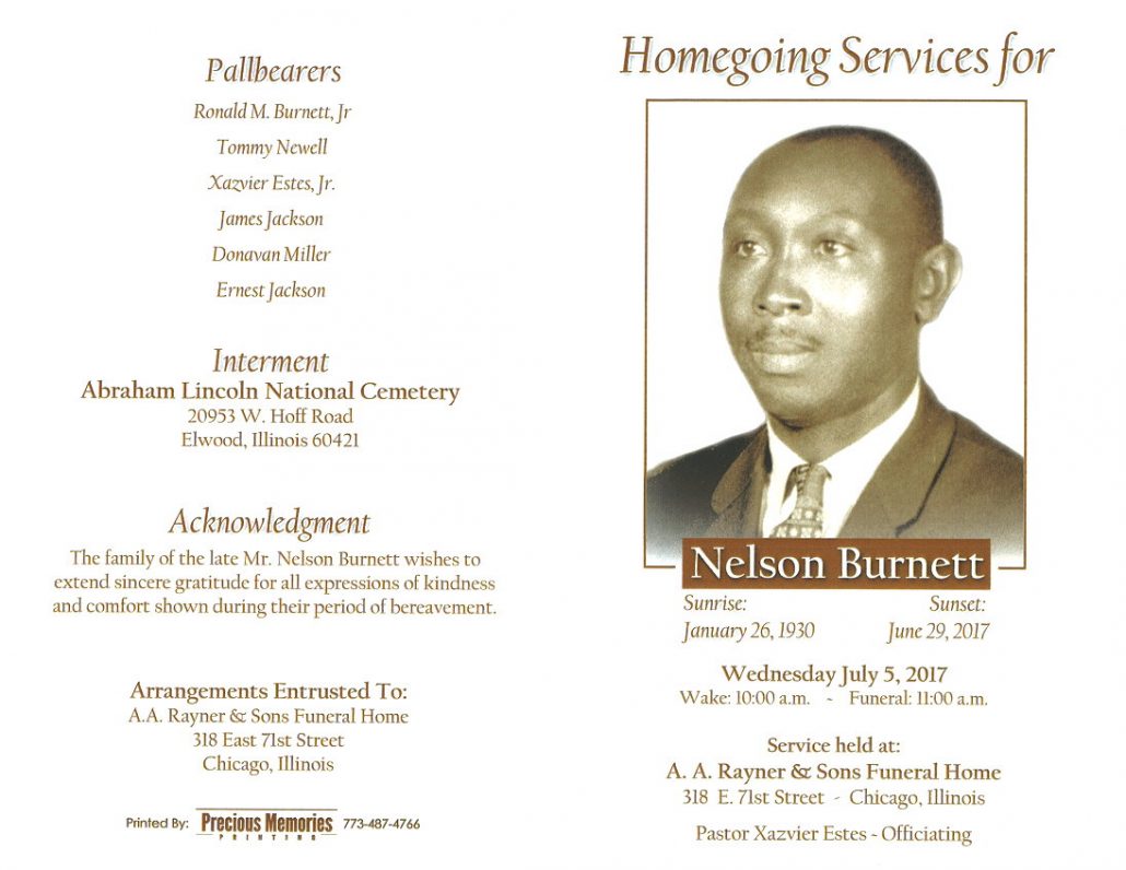 Nelson Burnett Obituary