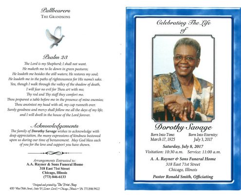 Dorothy Savage Obituary