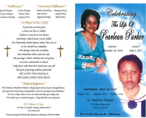 Pearlean Parker Obituary