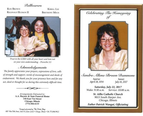 Sandra Allena Brown Dammons Obituary