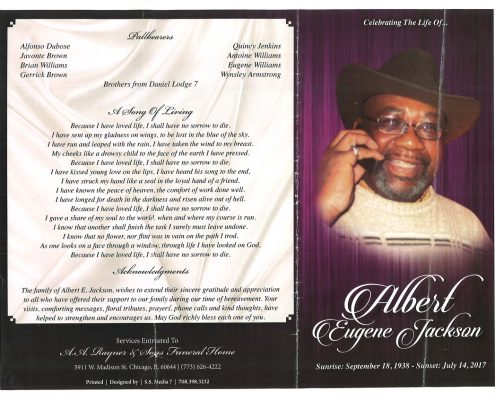 Albert Eugene Jackson Obituary