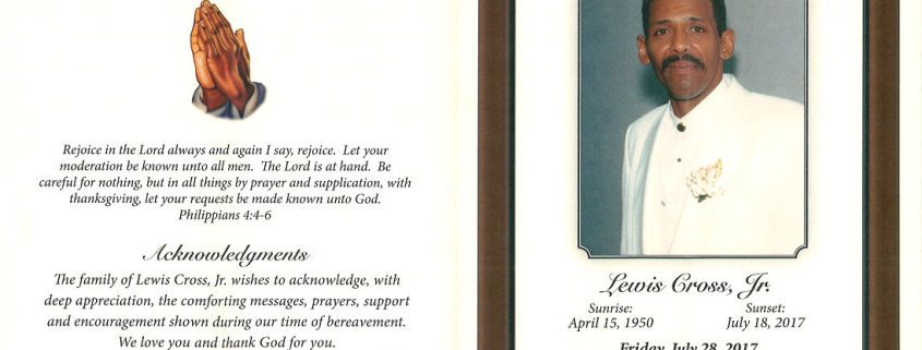 Lewis Cross Jr Obituary