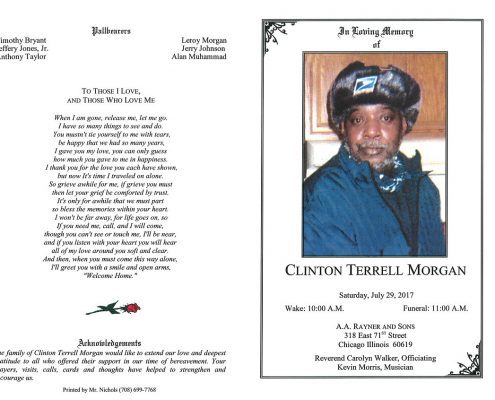 Clinton Terrell Morgan Obituary