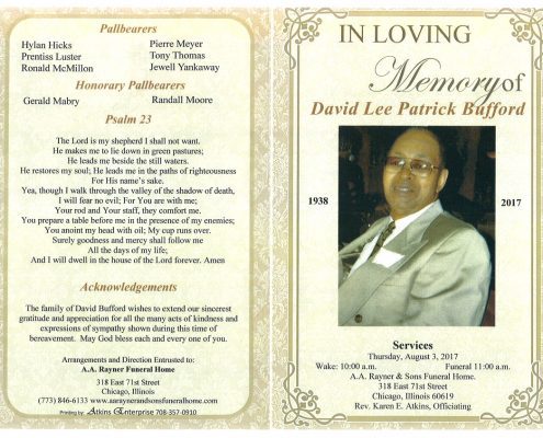 David Lee Patrick Bufford Obituary