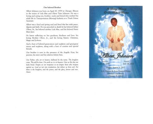 Albert Johnson Obituary