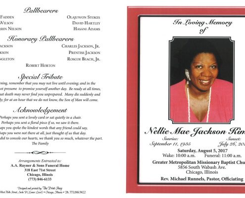 Nellie Mae Jackson Kimble Obituary