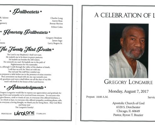 Gregory Longmire Obituary