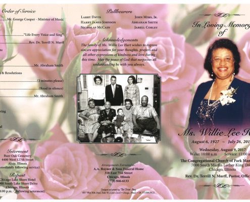 Ms Willie Lee Hart Obituary