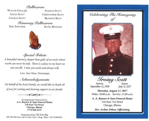 Irving Scott obituary
