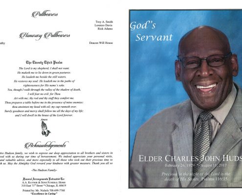 Elder Charles John Hudson Obituary