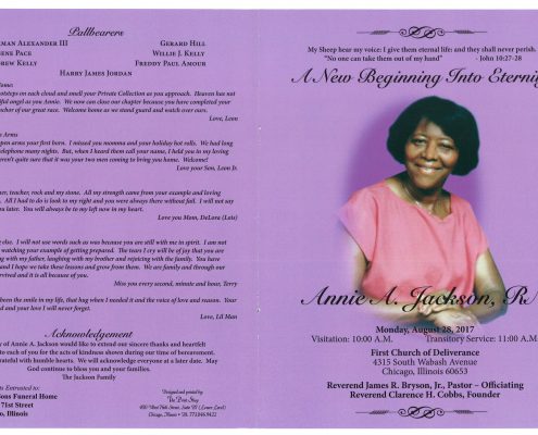 Annie A Jackson RN Obituary