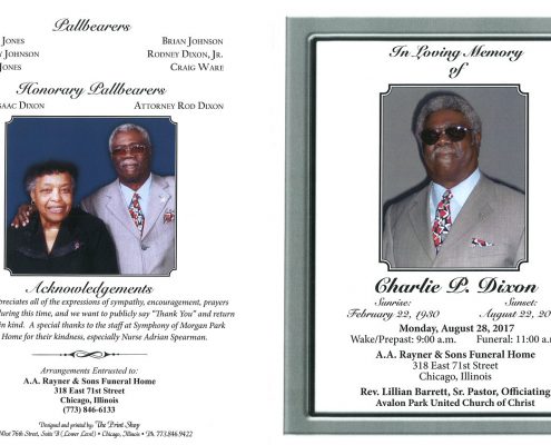 Charlie P Dixon obituary