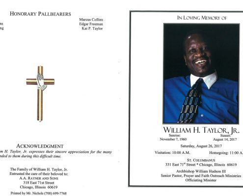 William H Taylor Jr Obituary