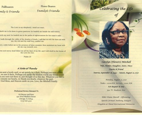 Carolyn Flowers Mitchell Obituary