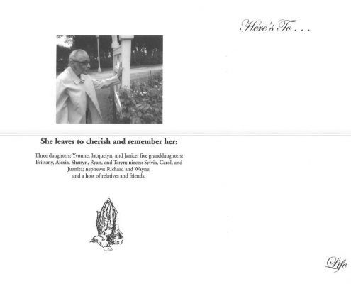 Vivian Lee Hoye Obituary