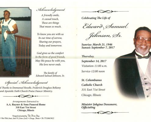 Edward Samuel Johnson Sr Obituary