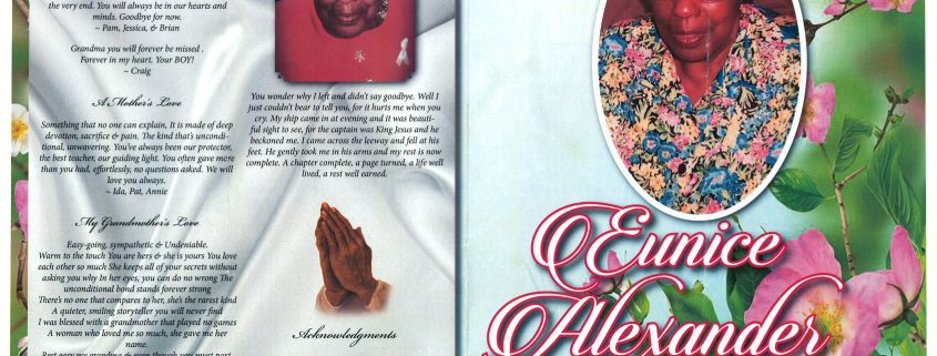 Eunice Alexander Obituary