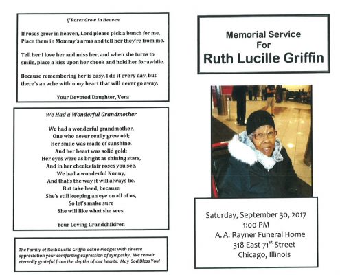 Ruth Lucille Griffin Obituary