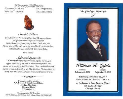 William H Loftin Obituary
